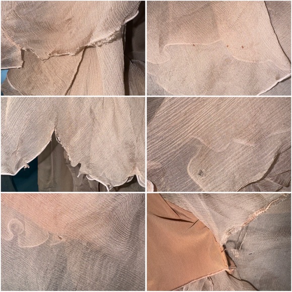 Adelie Plunging Draped Plisse Slit Gown In Desert Rose - Picture 14 of 16